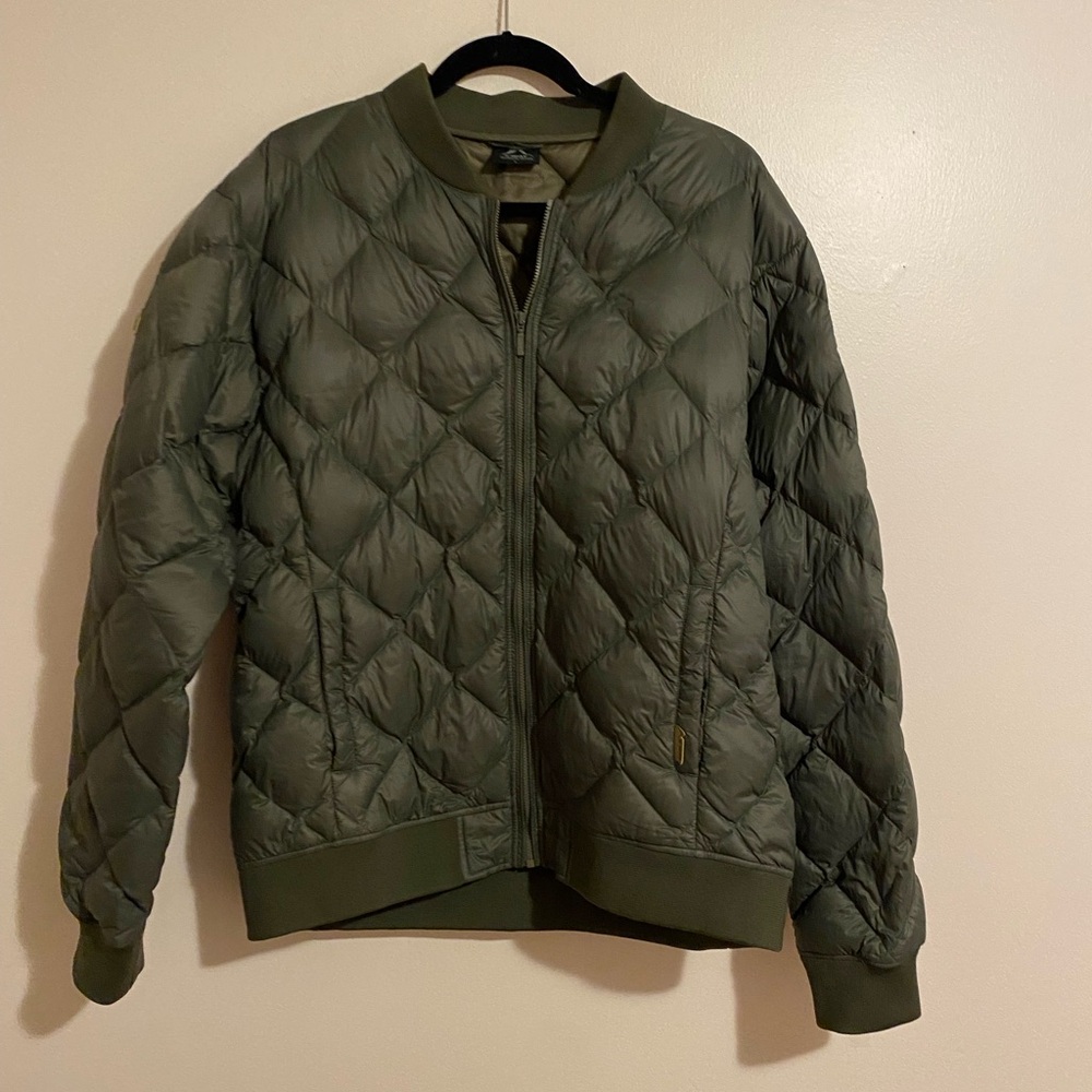 K-Way Green Quilted Bomber Jacket